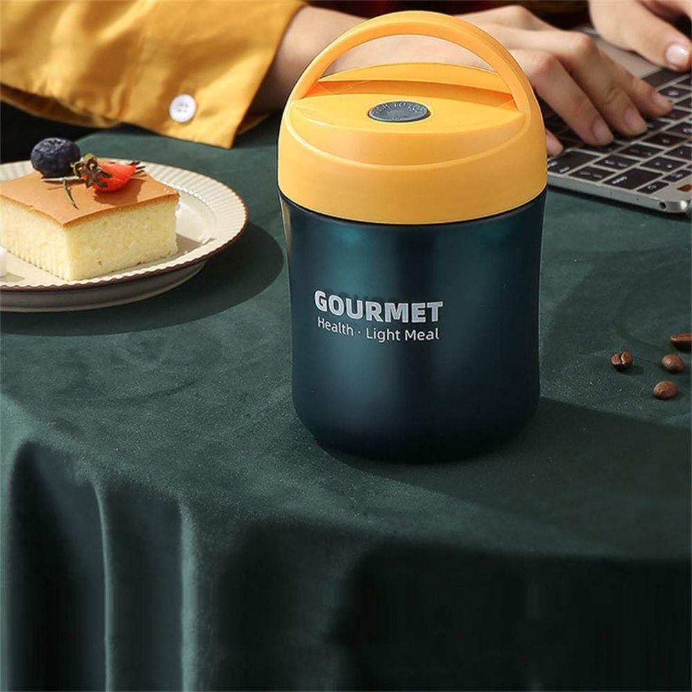 Solighter Vacuum Insulated Soup Jar Work with Handle Soup Alat Panas Sarapan Penyimpanan Cangkir