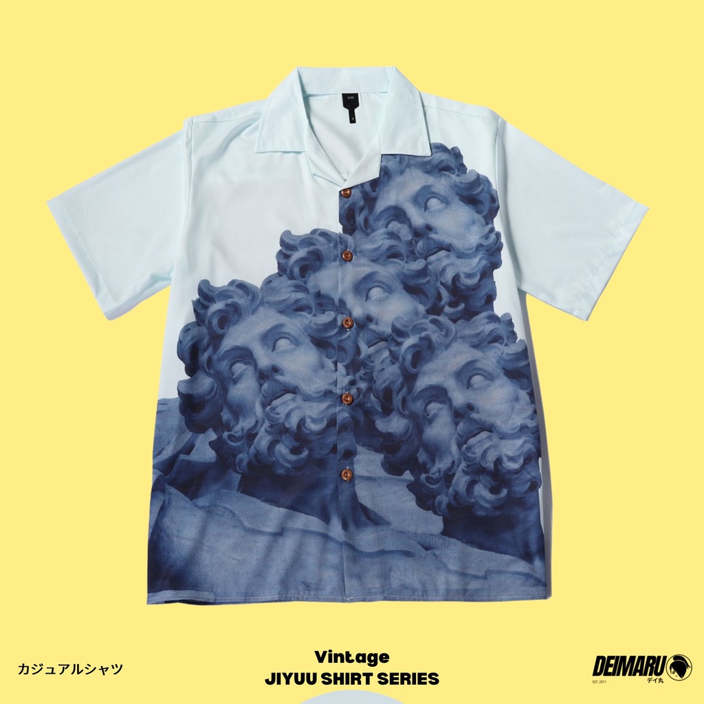 Kemeja Vintage Jiyuu Shirt Series - Outer Casual Pria Wanita