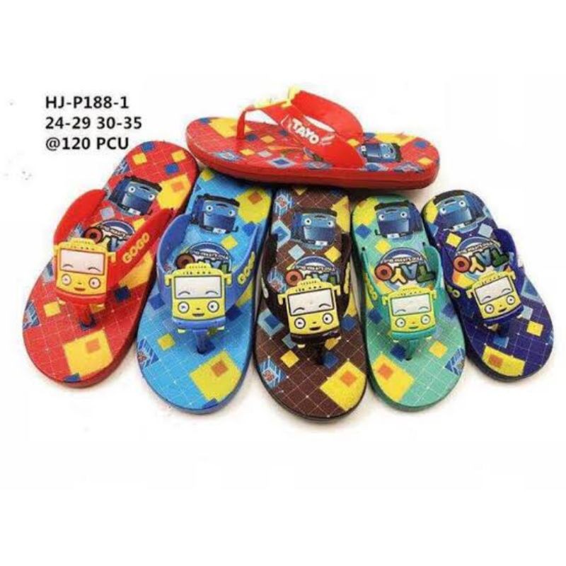 sandal anak motif tayo - sandal jepit anak anak