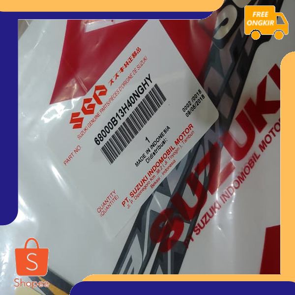 Stiker Bodi Striping Skywave 2010 Hitam Original Suzuki