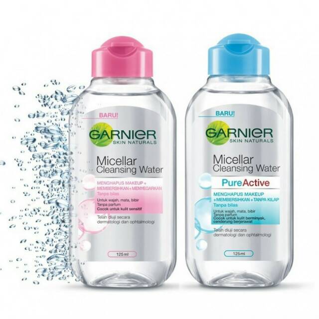 GARNIER MICELLAR WATER BIRU DAN PINK (50ML-400ML)