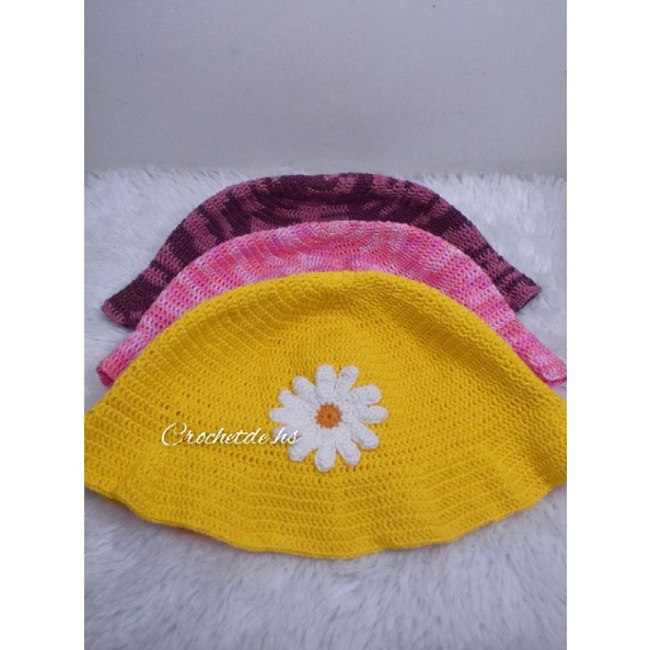 bucket hat rajut dewasa