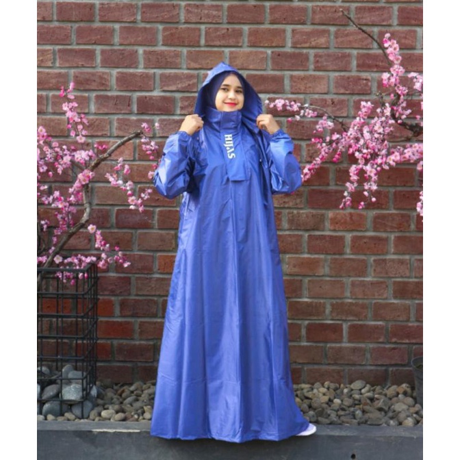 [Zipper] Jas Hujan Gamis /Jas Hujan Wanita Muslimah Hijab – Hijas