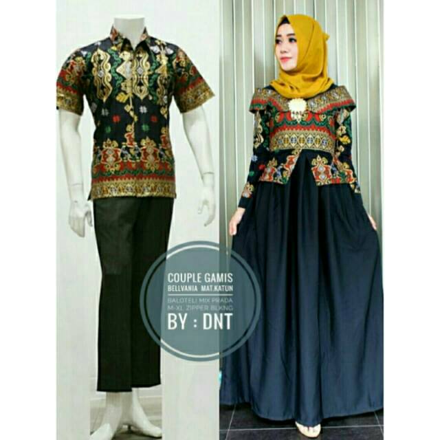 GROSIR SOLO - Batik Sarimbit Gamis Bellvania Prada