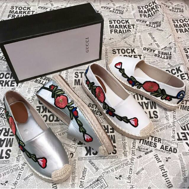SEPATU WANITA SLIPON GUCCI BUNGA/ GUCCI FLOWER SNEAKER