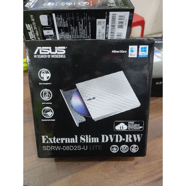 External Slim DVD RW ASUS Portable Slim Dvd external Asus Garansi Resmi
