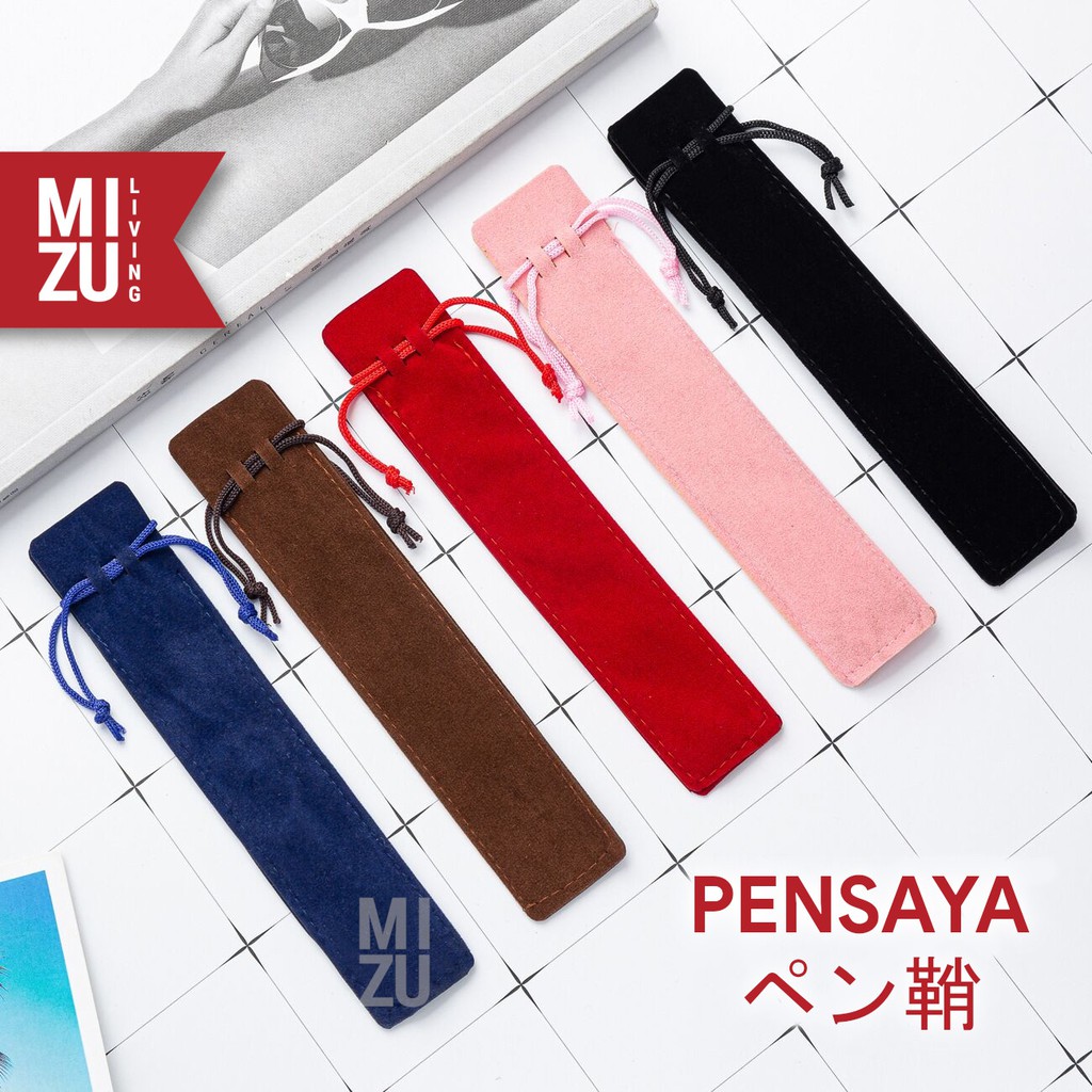 MIZU PENSAYA Velvet Pen Pouch Stylus Sleeve Kantong Pen Bludru