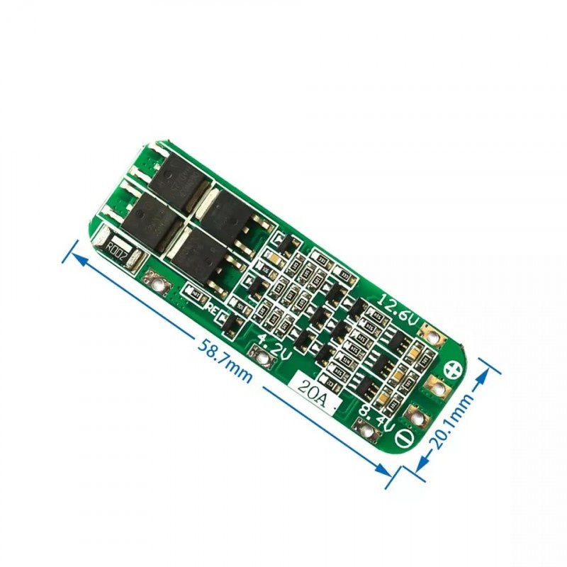 BMS 3S 12V 20A Papan Modul PCB Pelindung Charger Baterai Lithium 18650