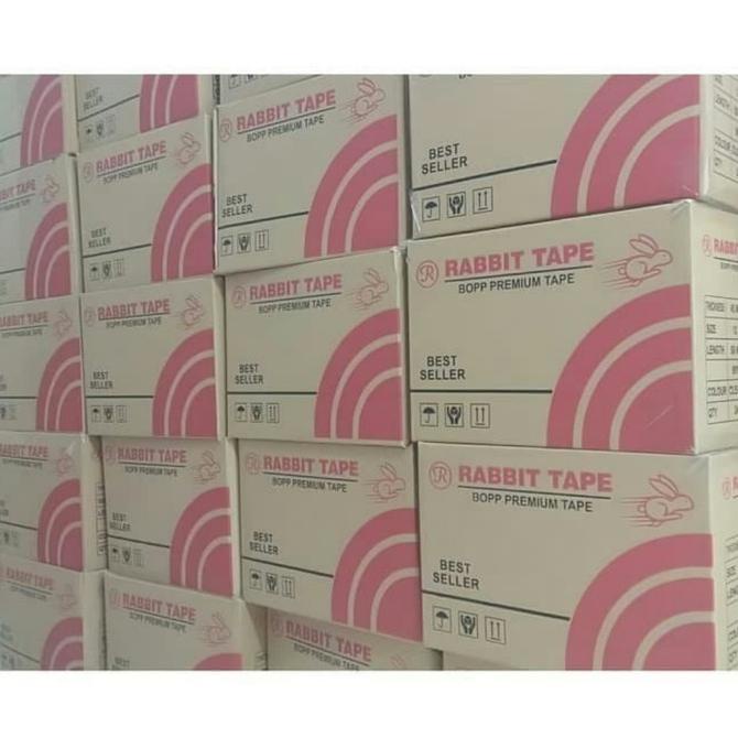 

Lakban Rabbit Tape 45mm x 100 yard / Kualitas Ok (Dus)