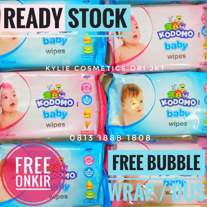 [READY STOCK TERMURAH] Tisu Basah Kodomo Baby Wipes 50 sheets Tissue