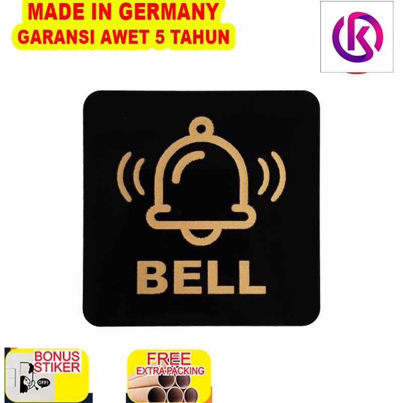 

Terlaris Sign Akrilik - BELL EMAS - Signage Bell Rumah / Bell Meja Bill Waiter