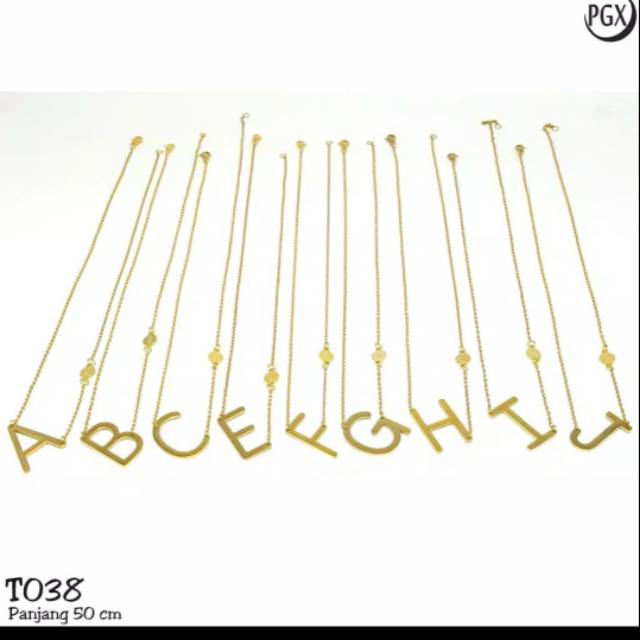 Kalung huruf anti karat
