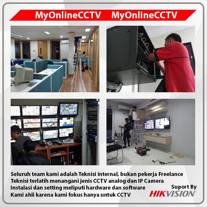 Jasa Pasang Instalasi CCTV 6 Kamera Setting Online Analog & IP Camera