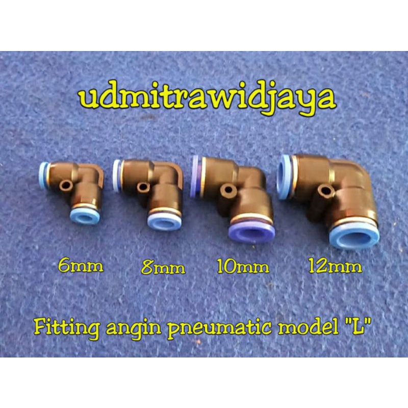 Fitting pneumatic  / sambungan selang angin MPL 12mm,10mm,8mm,6mm sambungan selang klakson model L siku SPL nepel angin type EL nepel angin air