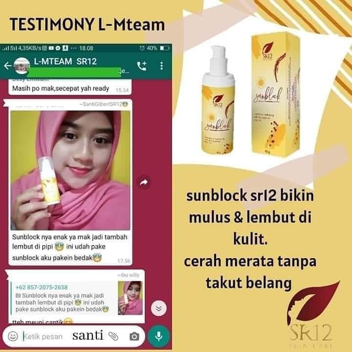 SR12 SUNBLOCK / SUNBLOCK SPF 30++ / SUN BLOCK WAJAH BPOM