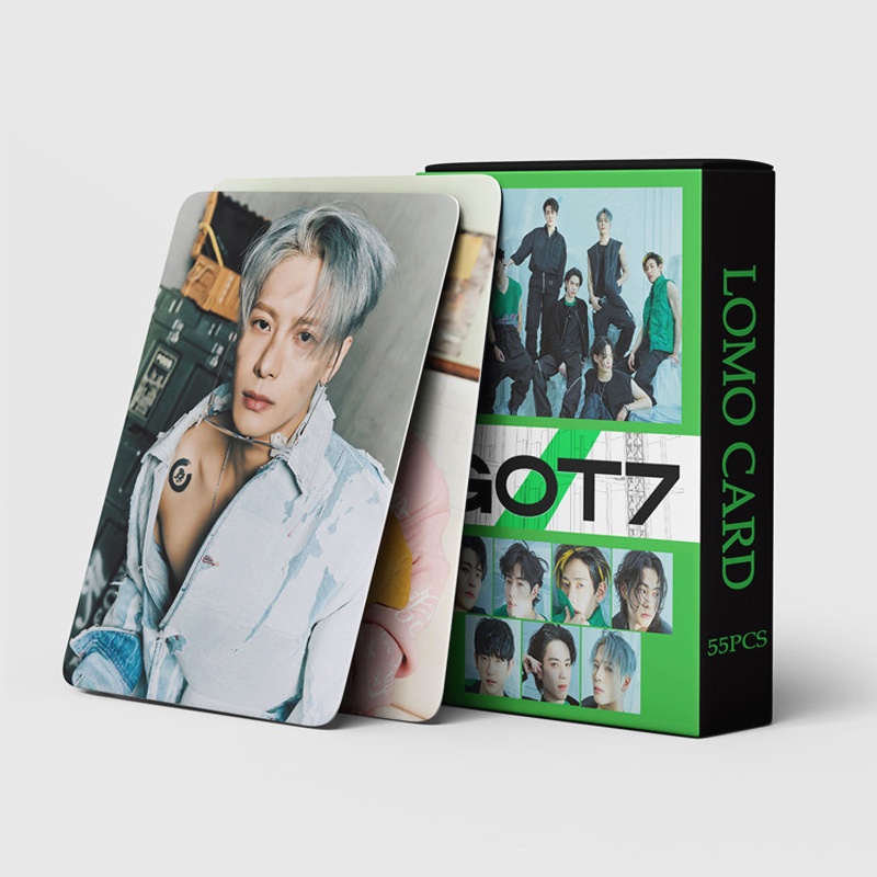 55pcs / Kotak Kartu Foto LOMO GOT7 2022 (GOT7) Album Kartu Pos