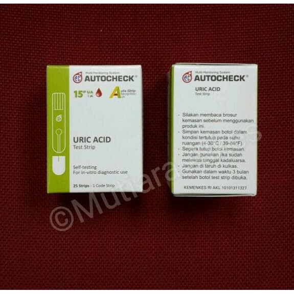 Strip Autocheck Asam Urat / Strip Autochek Uric Acid isi 25pcs.