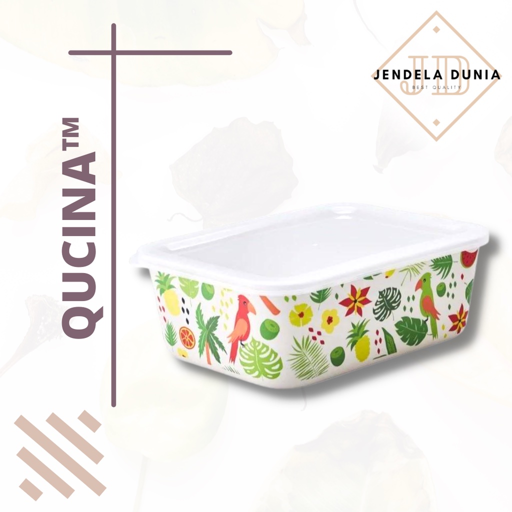 Kotak Makan Kedap Udara Karet Qucina™️ Storage Container Eco Green 900 ML