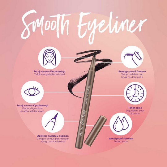 ⭐ BAGUS ⭐ MARINA GLOW SMOOTH EYELINER BLACK 1ml | Eyeliner Pen