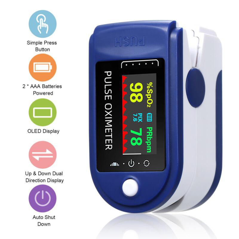 Fingertip Pulse Oxymeter Oximeter SPO2 LCD Full Colour LK88