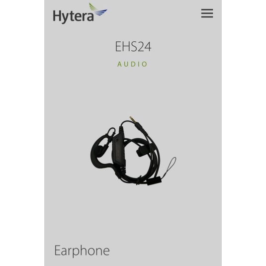 Earphone Hytera PNC380 & PNC550 Original