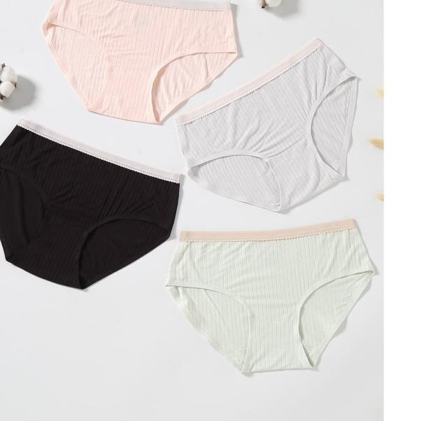 ✲ Panty (Celana Dalam) Young Hearts Modal Laminated - Y27-000494 - Light Grey, M ➧