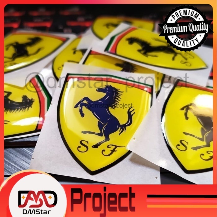 

[DMSTAR] FERRARI EMBLEM STIKER TIMBUL STIKER OUTDOOR STIKER IMPORT STICKER BODY READY STOCK