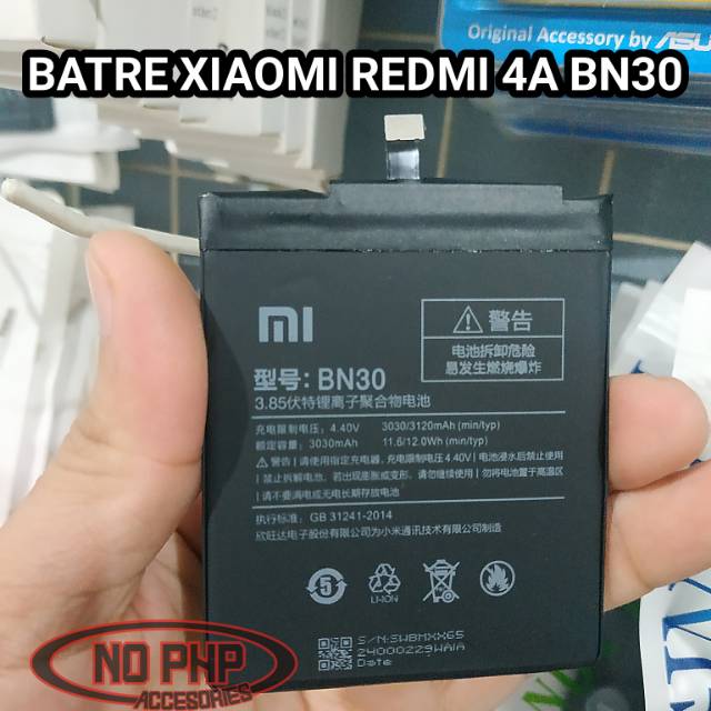 BATRE BATERAI XIAOMI REDMI 4A (BN30) ORIGINAL BATERAI BN30