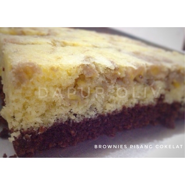 

brownies pisang asli, tanpa perasa pisang