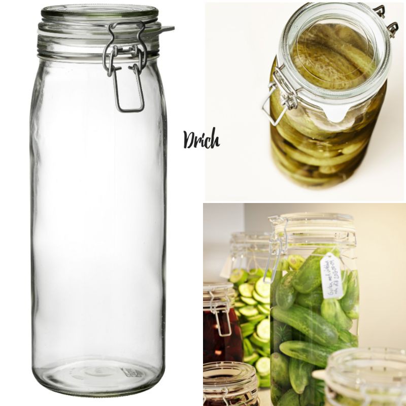 Korken Big Jar 2 Ltr With Lid Clear Glass Shopee Indonesia