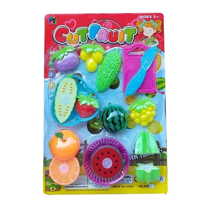 VIOLAKINGDOM Mainan Buah Potong / Buah Potong Mainan / Mainan Buah Potong Anak