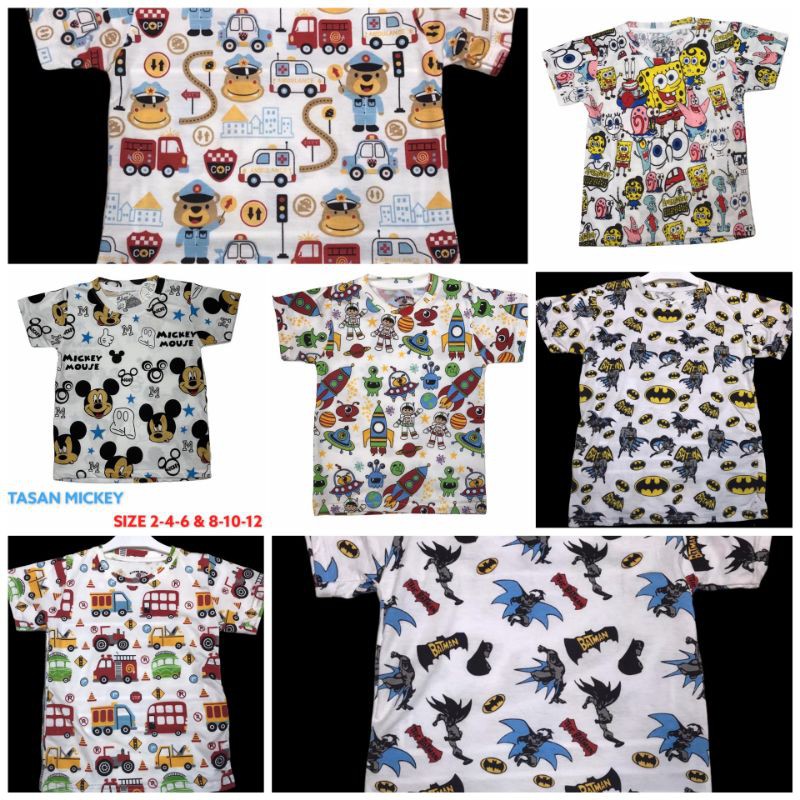 ATASAN ANAK COWOK MOTIF LUCU BAHAN CATOON