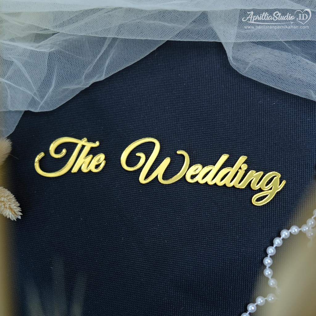 Scrapbook Ornamen Mahar The Wedding Acrylic