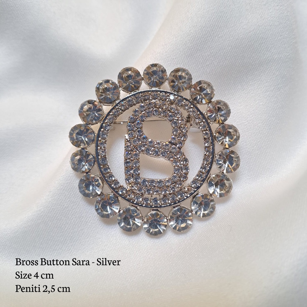 Bros Buttonscraves / Bros Ala Buttonscarves  / Bros Button / Buttonscarves Brooch / Orderinkuy Bros-Button Sara Silver