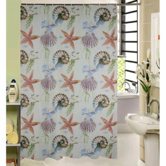 TIRAI KAMAR MANDI WATERPROOF CURTAIN SHOWER KUALITAS BAGUS TEBAL