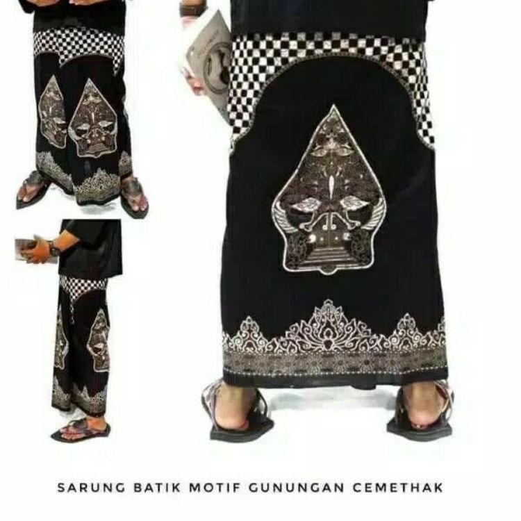 Muraaaahh.. Sarung Batik Halus Motif Wayang Gunungan - Warna Kuning - Sarung Gus Azmi