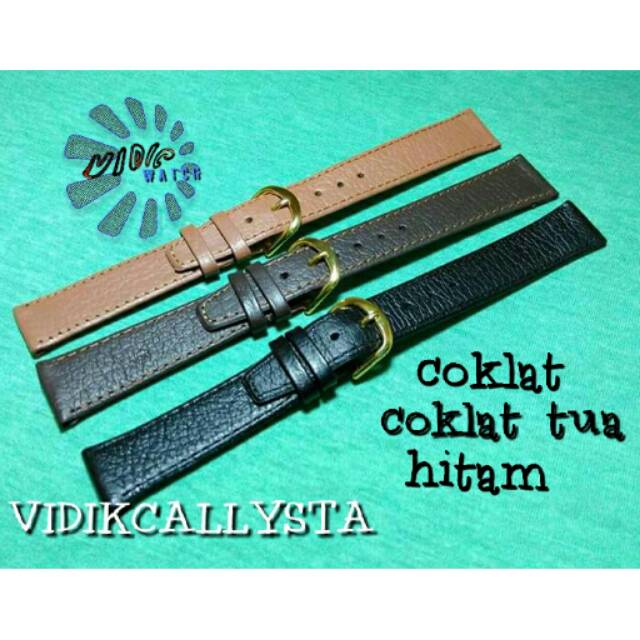 STRAP GENUINE LEATHER MOTIF 12 14 16 18 20 TALI KULIT JAM UNIVERSAL