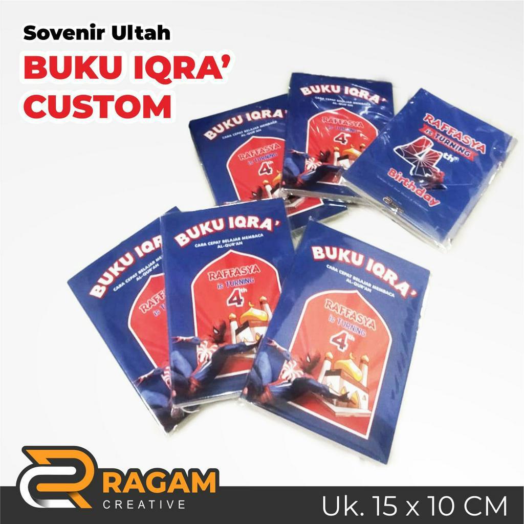 

Buku Iqro' Custom Nama Acara Ultah Murah / Souvenir Ulang Tahun/ Souvenir Buku Iqro