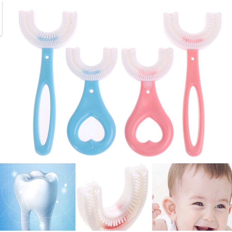 SIKAT GIGI ANAK BENTUK U BAHAN SILIKON - TOOTHBRUSH SILICON SIKAT GIGI BAYI - BC