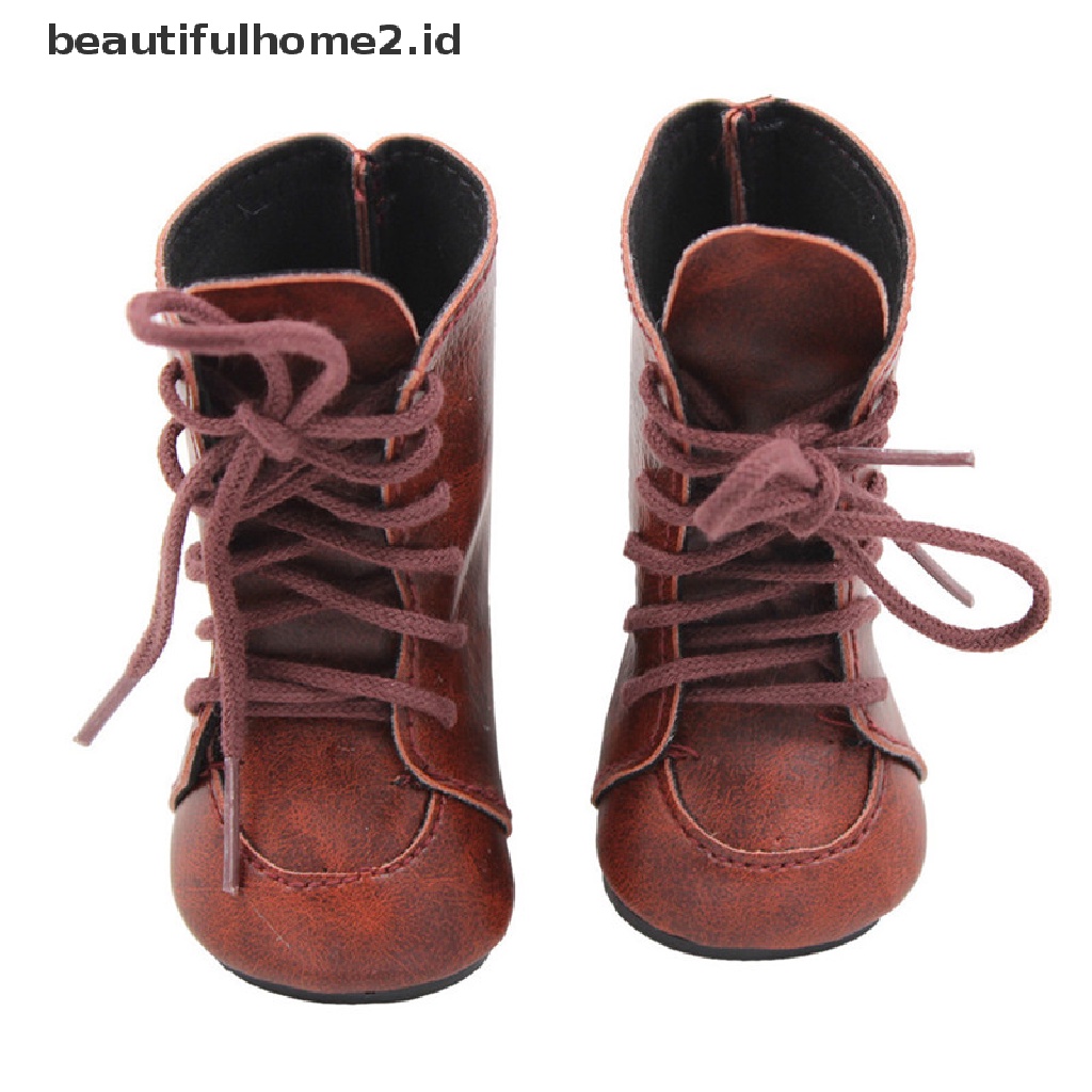 (Beautifulhome2) Buku Literatur Klasik Bahasa MandarinId Mainan Sepatu Boots Kulit Pu Untuk Boneka American Girl 18 &quot;