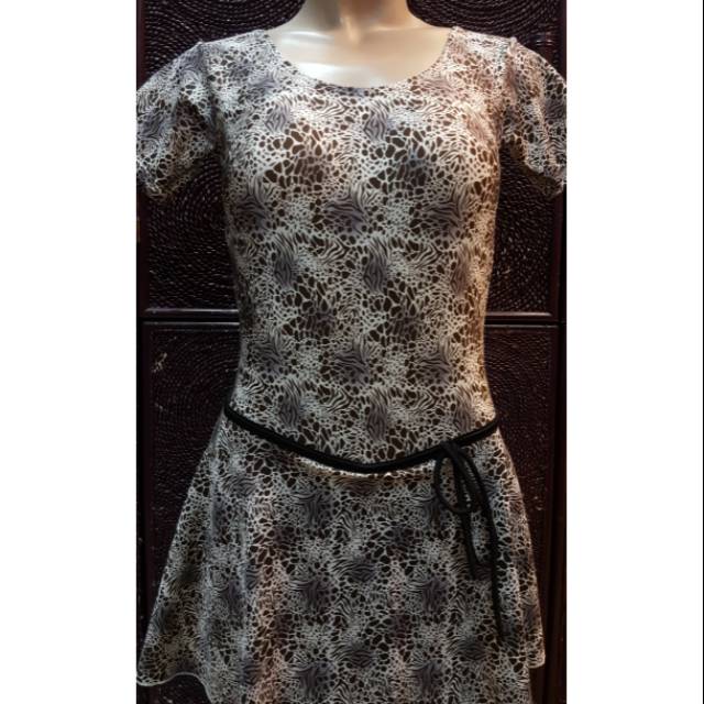 Baju Renang Rok motif Leopard