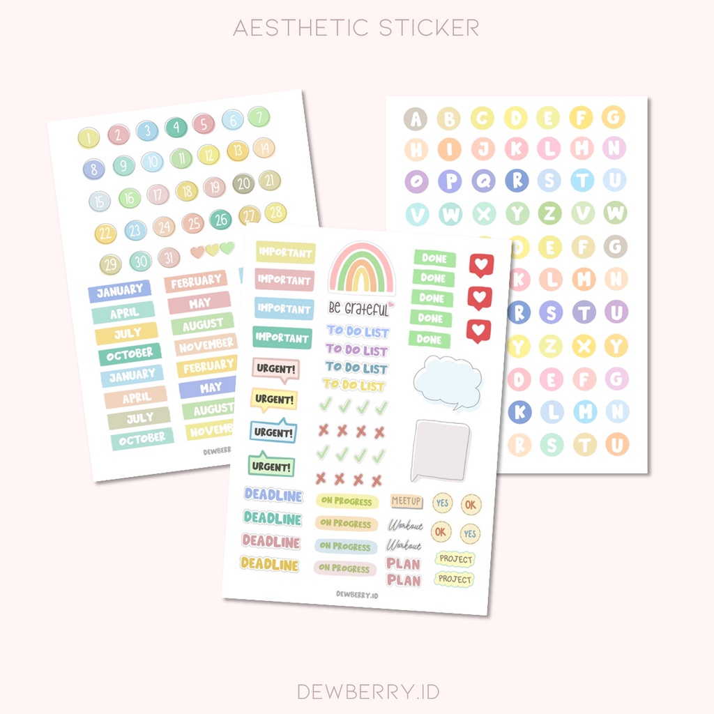 

STICKER AESTHETIC PASTEL A6