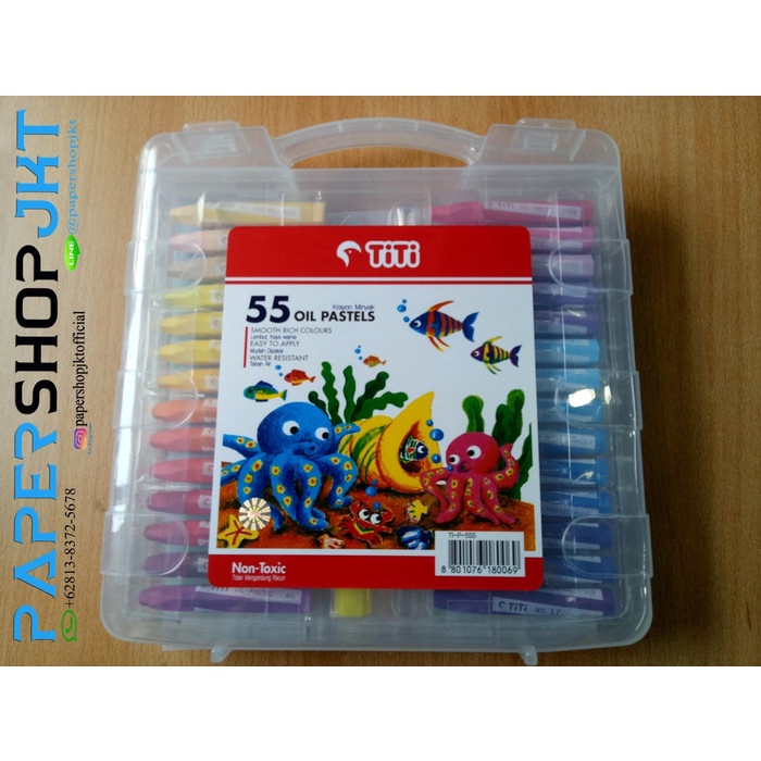 

PASTEL-DRY-OIL- GROSIR!!! TITI KRAYON MINYAK 55 WARNA / CRAYON 55 COLORS OIL PASTELS -OIL-DRY-