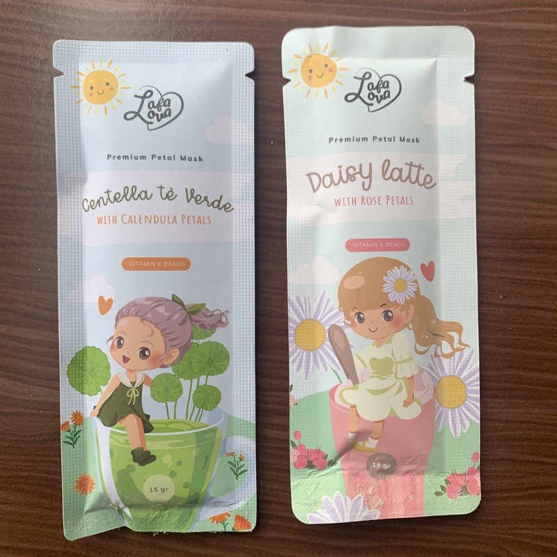 BPOM LAVALOFA ORGANIK PETALS MASK WITH VITAMIN E BER BPOM 15 GRAM