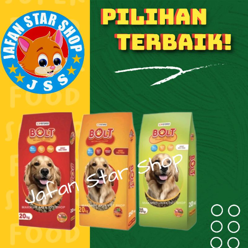 Jual Bolt Dog 1kg Makanan Anjing Beef Bulat Beef Segitiga Lamb Tulang ...