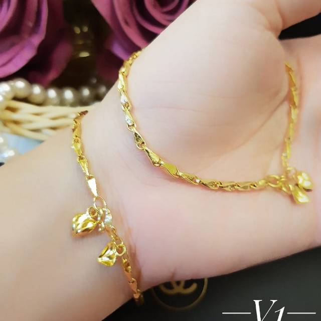 Xuping gelang lapis emas 24k 0218i