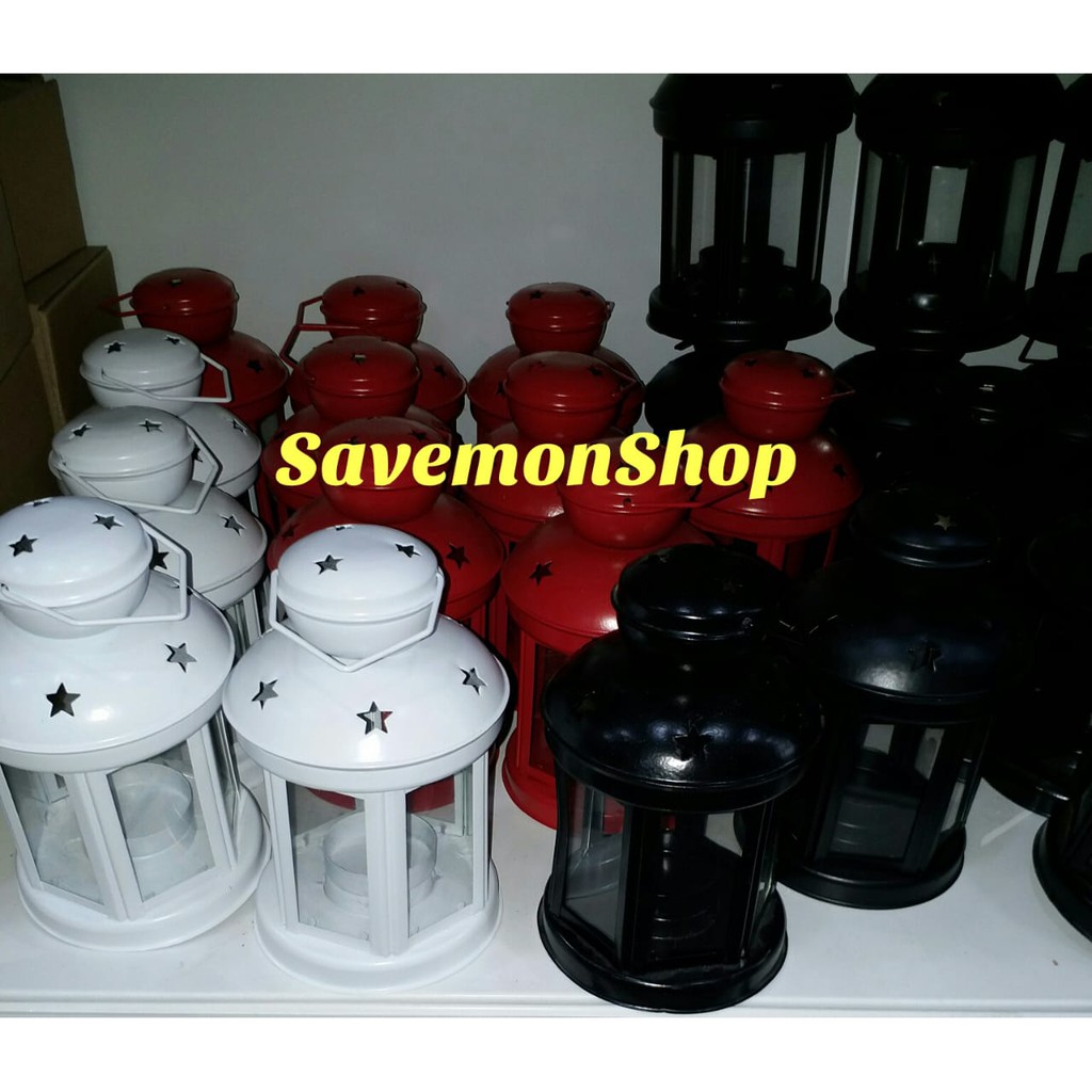 Tempat Lilin Lentera Gantung Besi Candle Holder