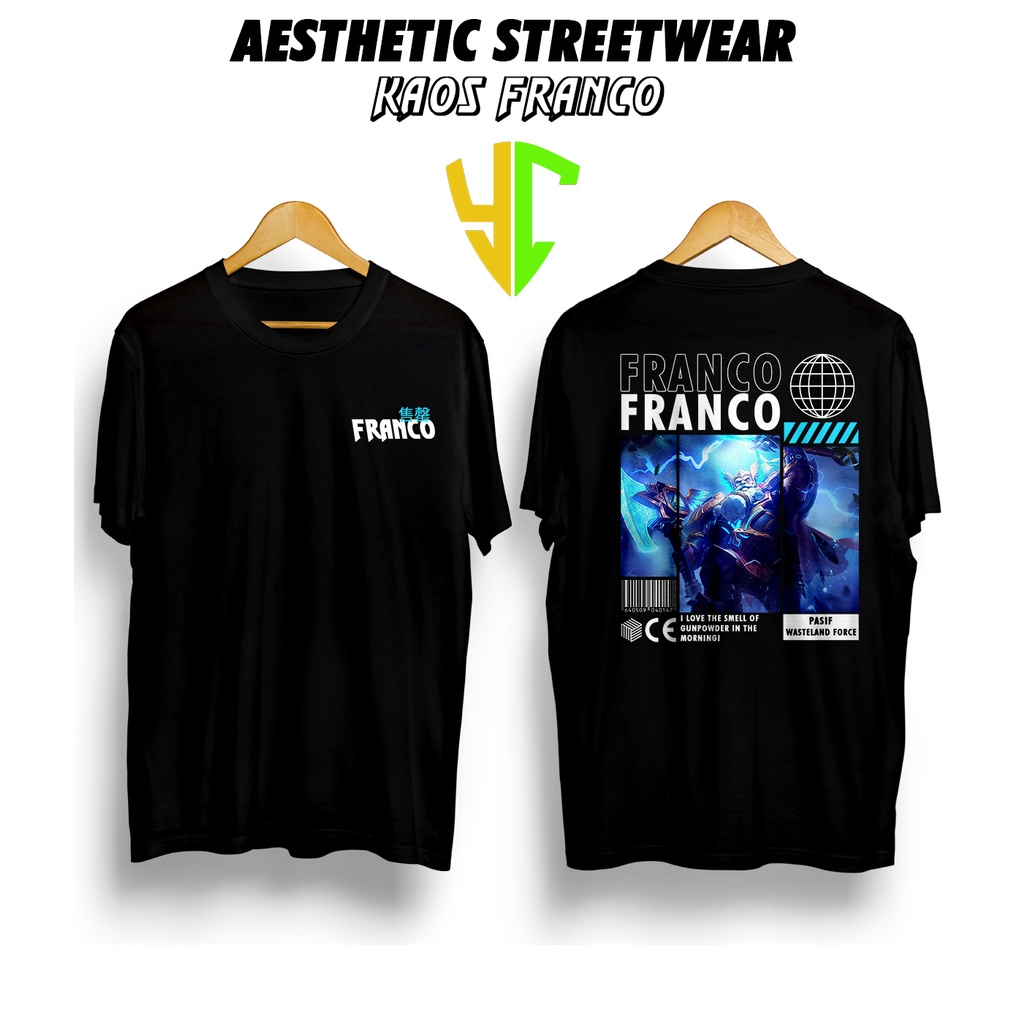 YC Kaos StreetWear Hero ML (FRANCO EPIC) Bisa Request Hero, Kaos Pendek Pria Kaos Premium Kaso Stree