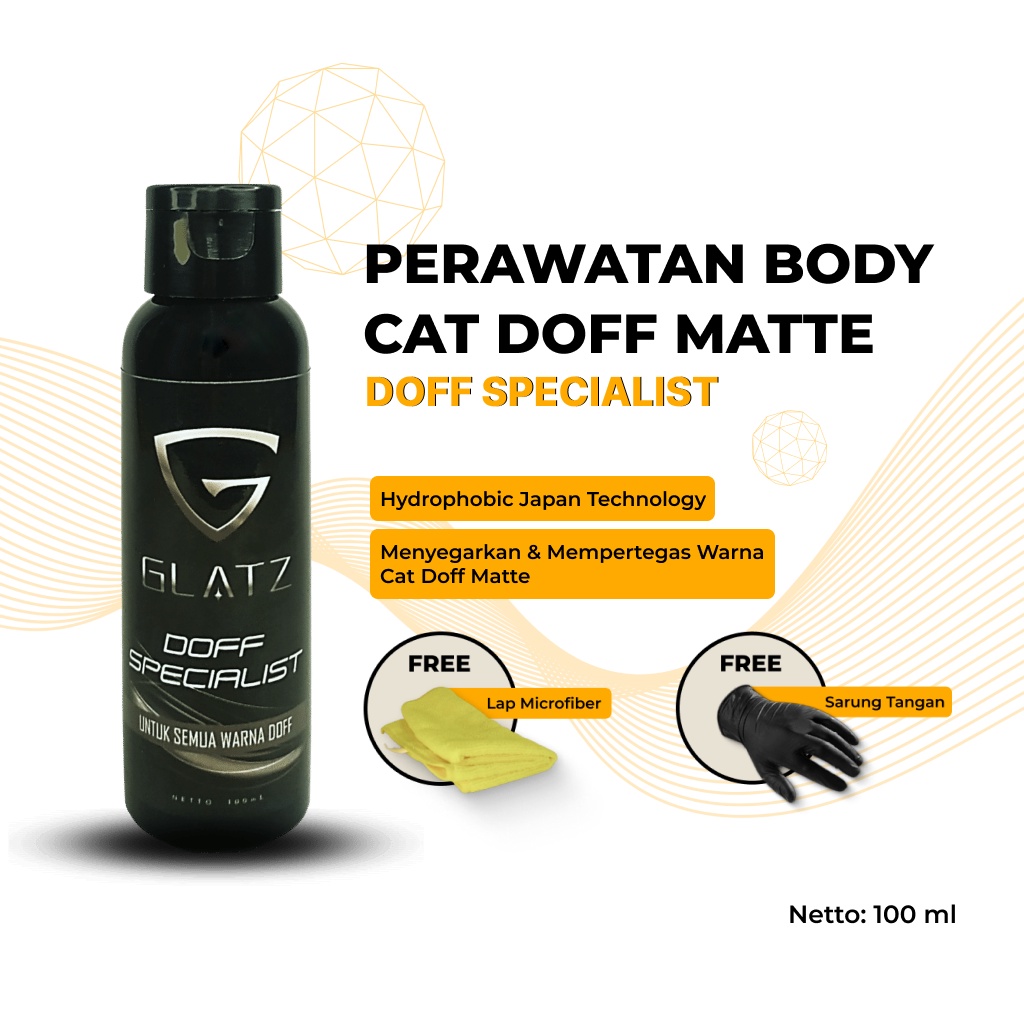 Pengkilap Body Motor Doff GLATZ DOFF SPECIALIST Perawatan Cat doff Motor Mobil Matte