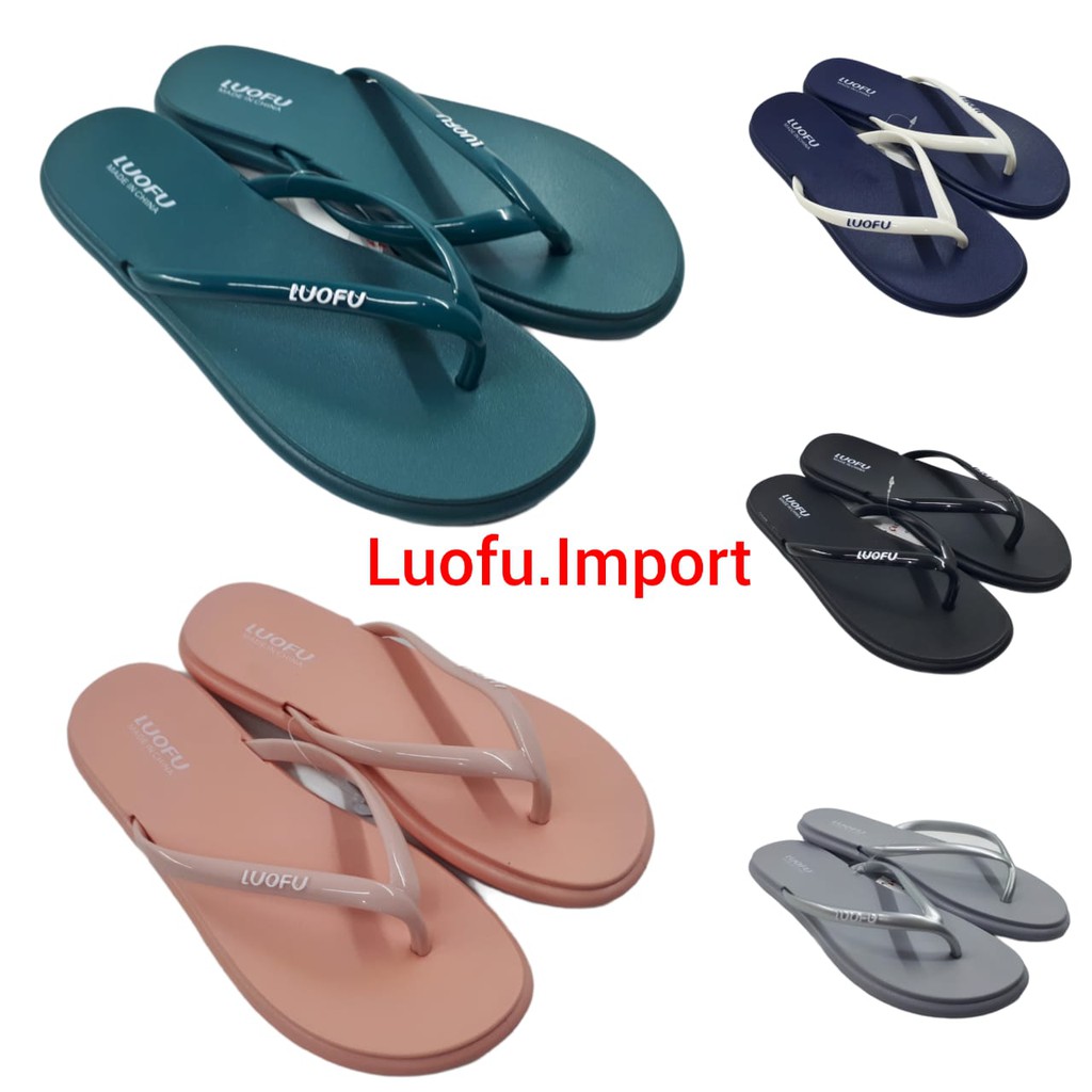COD GROSIR MURAH Luofu F-2315 RR Size 36 - 40 Sendal Jepit Import Wanita Terbaru Jelly Sandals Murah